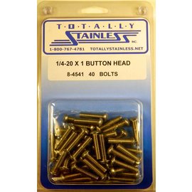 Totally Stainless 1/4-20 x 1" Stainless Button Head Bolts - 8-4541