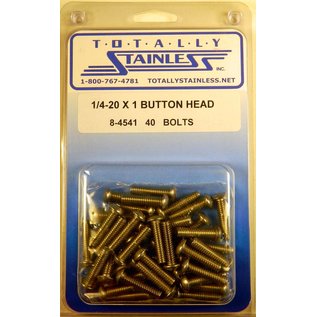 Totally Stainless 1/4-20 x 1" Stainless Button Head Bolts - 8-4541