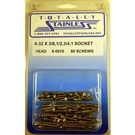 Totally Stainless 6-32 Stainless Assorted Socket Head Machine Screws