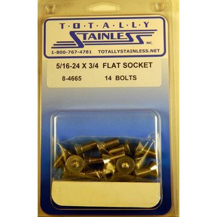 Totally Stainless 5/16-24 x 3/4" Stainless Flat Socket Head Bolts - 8-4665