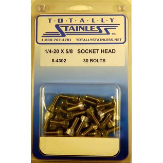 Totally Stainless 1/4-20 x 5/8" Stainless Socket Head Bolts - 8-4302