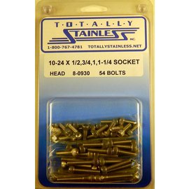 Totally Stainless 10-24 Stainless Assorted Socket Head Machine Screws - 8-0930