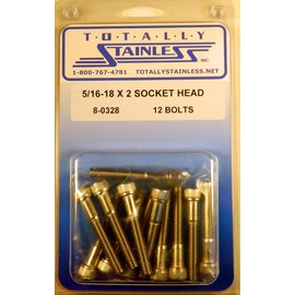 Totally Stainless 5/16-18 x 2" Stainless Socket Head Bolts