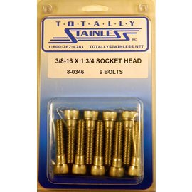Totally Stainless 3/8-16 x 1-3/4" Stainless Socket Head Bolts - 8-0346