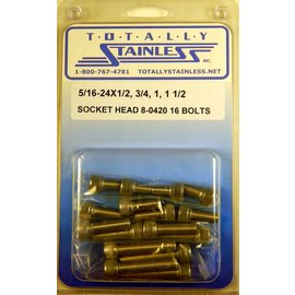 Totally Stainless 5/16-24 Stainless Assorted Socket Head Bolts - 8-0420