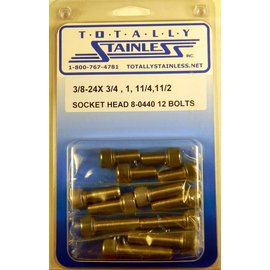 Totally Stainless 3/8-24 Stainless Assorted Socket Head Bolts - 8-0440
