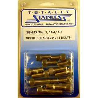 Totally Stainless 3/8-24 Stainless Assorted Socket Head Bolts - 8-0440
