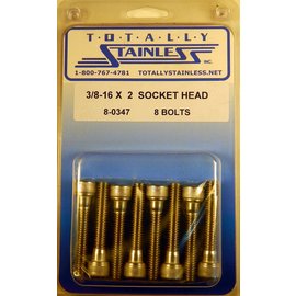 Totally Stainless 3/8-16 x 2" Stainless Socket Head Bolts - 8-0347