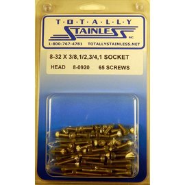 Totally Stainless 8-32 Stainless Assorted Socket Head Machine Screws - 8-0920