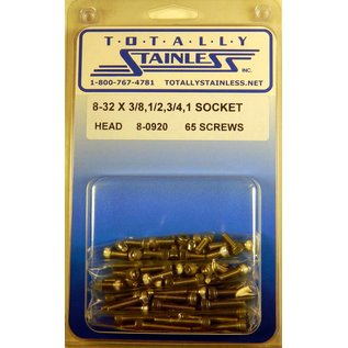 Totally Stainless 8-32 Stainless Assorted Socket Head Machine Screws - 8-0920