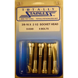 Totally Stainless 3/8-16 x 2-1/2" Stainless Socket Head Bolts - 8-0349