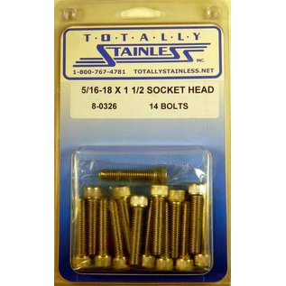 Totally Stainless 5/16-18 x 1-1/2" Stainless Socket Head Bolts - 8-0326