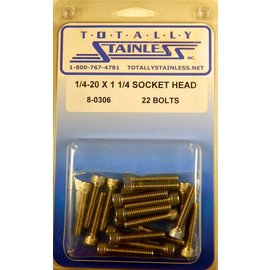 Totally Stainless 1/4-20 x 1 1/4" Stainless Socket Head Bolts - 8-0306
