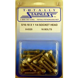Totally Stainless 5/16-18 x 1-1/4" Stainless Socket Head Bolts - 8-0325