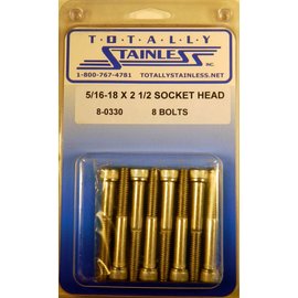 Totally Stainless 5/16-18 x 2-1/2" Stainless Socket Head Bolts - 8-0330