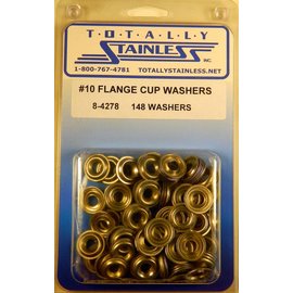 Totally Stainless #10 Stainless Flange Cup Washers - 8-4278