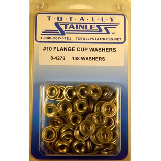 Totally Stainless #10 Stainless Flange Cup Washers - 8-4278