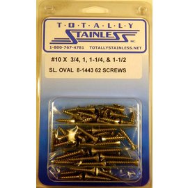 Totally Stainless #10 Stainless Slotted Oval Head Sheel Metal Screws