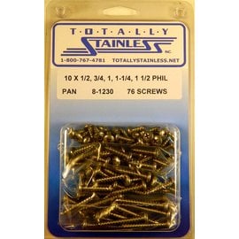 Totally Stainless #10 Stainless Phillips Pan Head Sheet Metal Screws