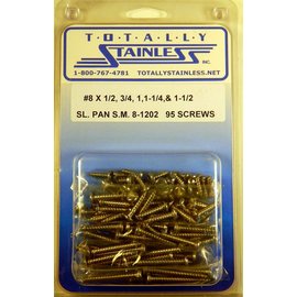 Totally Stainless #8 Stainless Slotted Pan Head Sheet Metal Screws
