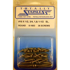Totally Stainless #10 Stainless Slotted Round Head Sheet Metal Screws