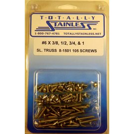 Totally Stainless #6 Stainless Slotted Truss Head Sheet Metal Screws