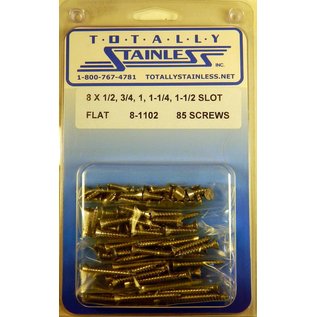 Totally Stainless #8 Stainless Slotted Flat Head Sheet Metal Screws - 8-1102