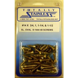 Totally Stainless #14 Stainless Slotted Oval Head Sheet Metal Screws