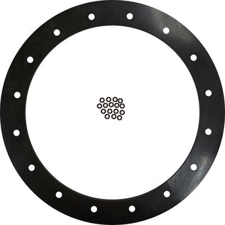 Tanks, Inc. 6" Diameter Viton Gasket, 16 Hole with Viton O-Rings - 6G-V-OR