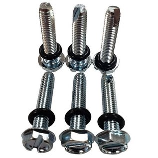 Tanks, Inc. 10-32 X 1" Silver Screw with O-Rings (6 Pack) - 32440-PK