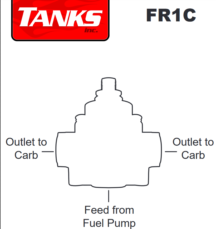 Carbureted Fuel Pressure Regulator - Chrome - FR1C - Affordable Street Rods