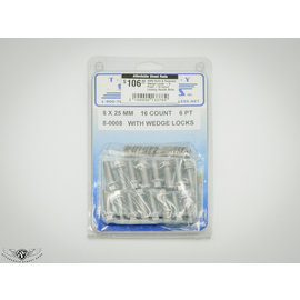 Totally Stainless Total Loc 8MM Bolts & Separate Wedge Locks - 6 Point - (16 Count) - 5-1542