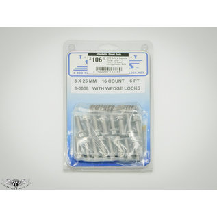 Totally Stainless Total Loc 8MM Bolts & Separate Wedge Locks - 6 Point - (16 Count) - 5-1542