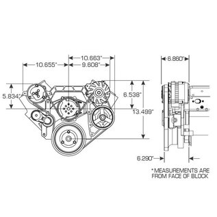 Vintage Air Vintage Air Big Block Chevy Front Runner Drive System - A/C & Alternator - Non Power Steering