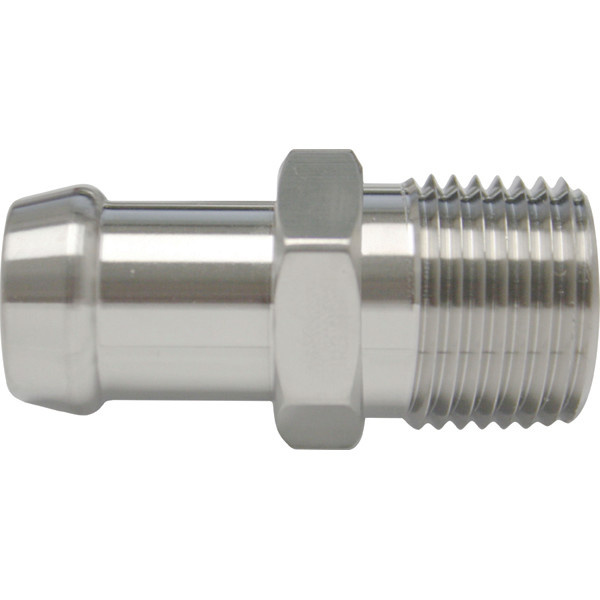 thumbnail image 2 of HP7 90° Heater Hose Fitting - 1/2" NPT To 5/8" Hose Barb, Chrome Billet Steel, Zinc Plated (02-FT) 2 of 6