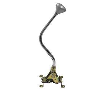 Lokar Floor Mount Shifter for GM TH350 Transmission with Chrome 16" Bench Bend Lever and Mushroom Knob includes Brackets, Neutral Safety Switch, Hardware, etc. - FMS6350GM