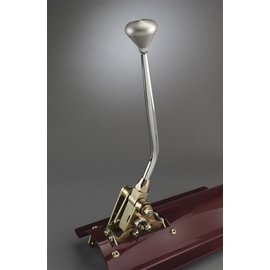 Lokar Floor Mount Shifter for GM 700-R4 Transmission with Chrome 8" Single Bend Lever and Mushroom Knob includes Brackets, Neutral Safety Switch, Hardware, etc. - FM700EM