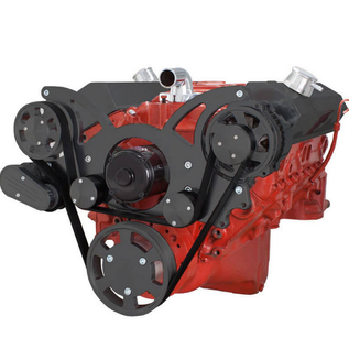 CVF Racing CVF Racing Small Block Chevy Wraptor Serpentine Kit - All Inclusive - Alternator Only - Electric Water Pump