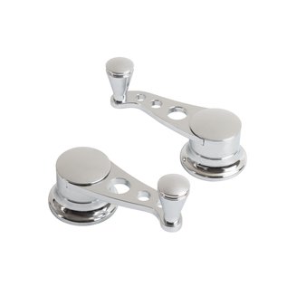 Lokar Lakester Steel Vent Window Cranks (Pair) - GM/Ford '49 & Up