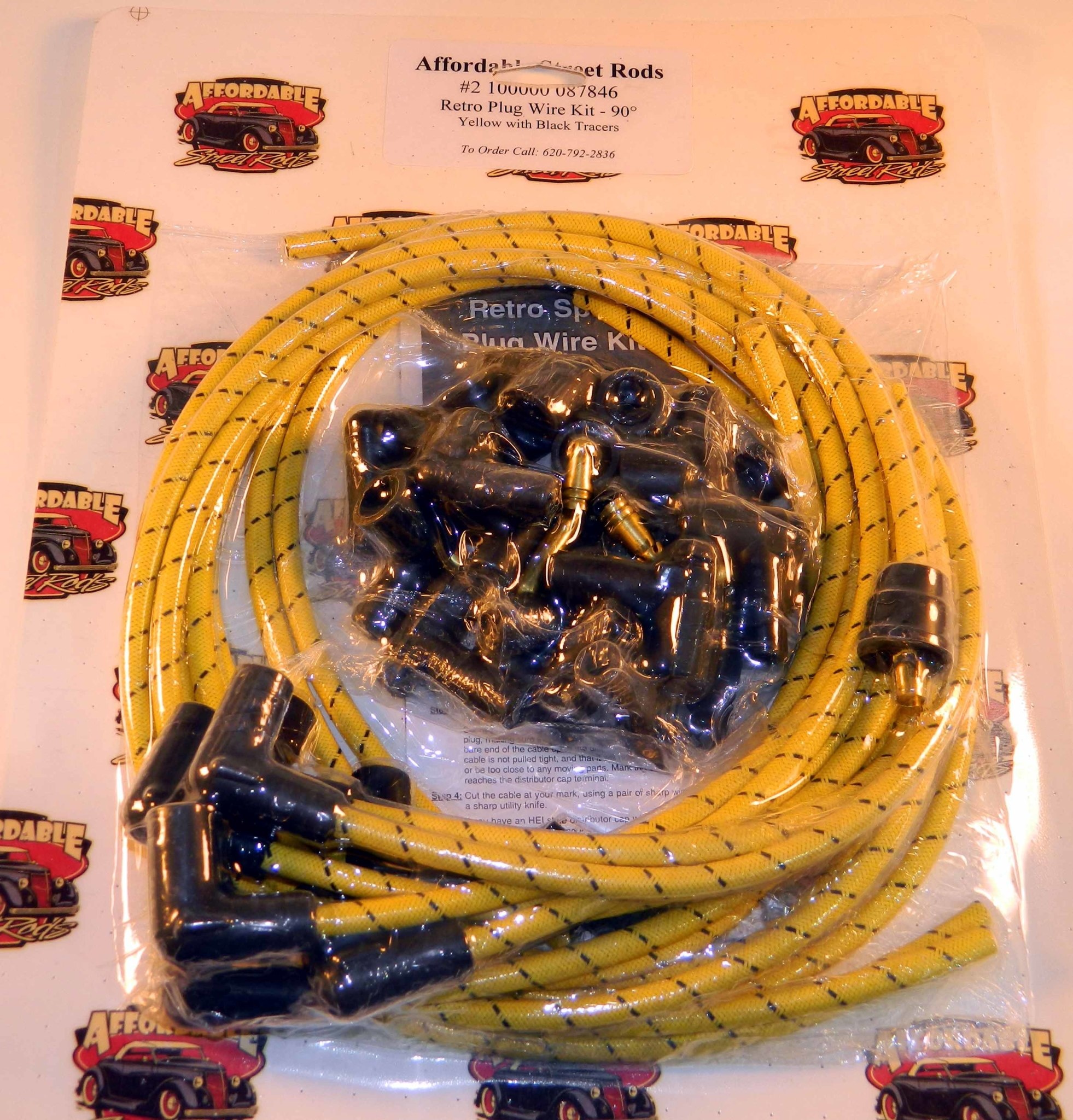 Retro Spark Plug Wire Set 90 Degree Set - Affordable Street Rods