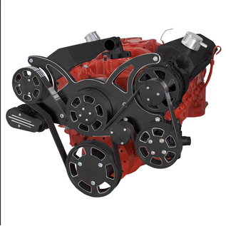 CVF Racing CVF Racing Small Block Chevy Wraptor Serpentine Kit - All Inclusive - Power Steering & Alternator - Mechanical Fan