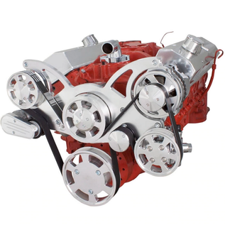 CVF Racing CVF Racing Small Block Chevy Wraptor Serpentine Kit - All Inclusive - Power Steering & Alternator - Mechanical Fan