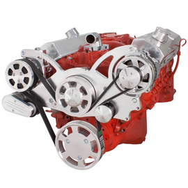 CVF Racing CVF Racing Small Block Chevy Wraptor Serpentine Kit - All Inclusive - AC & Alternator - Mechanical Fan