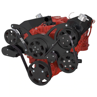 CVF Racing CVF Racing Small Block Chevy Wraptor Serpentine Kit - All Inclusive - Power Steering & Alternator - Electric Fan