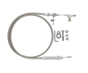 Lokar XKD-2350HT Kickdown Cable Kit with Black Stainless Steel Housing and Black Aluminum Fittings for GM TH-350 Transmission