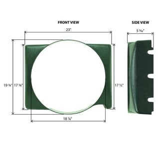 Vintage Air 1955-57 Chevy Fan Shroud V8 W/ 6-Cylinder Core Support - 32057-VCF