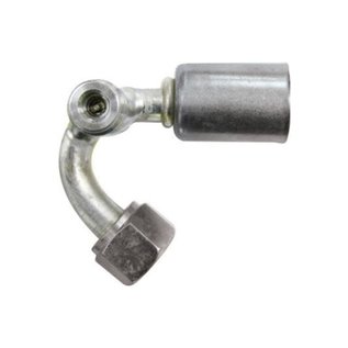 Vintage Air 135 Degree Standard Barrier Beadlock O-ring Hose End Fitting W/ 134a Service Port