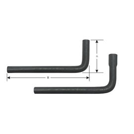 Short Chrome/Long Aluminum Heater Hose Fitting Kit 5/8 Inch Hose 