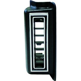 Vintage Air Right Kick Panel Louver For 2.5" Hose Black W/ Chrome Accents - 491510