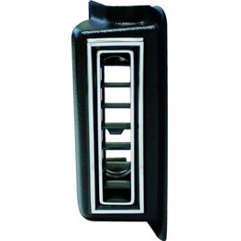 Vintage Air Right Kick Panel Louver For 2.5" Hose Black W/ Chrome Accents - 49151-VUL